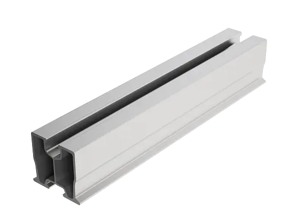 PREFA profile rail for fastening PV modules.