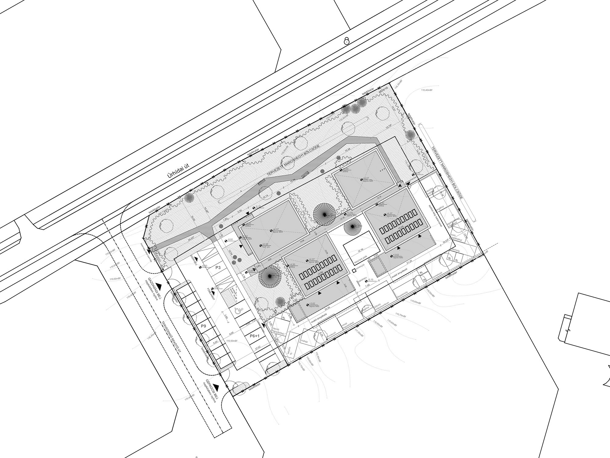 Site plan of the building.