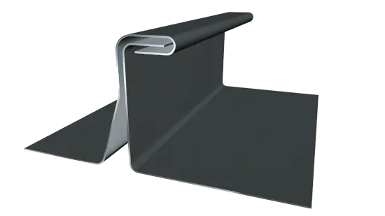 Angled standing seam with PREFALZ in anthracite