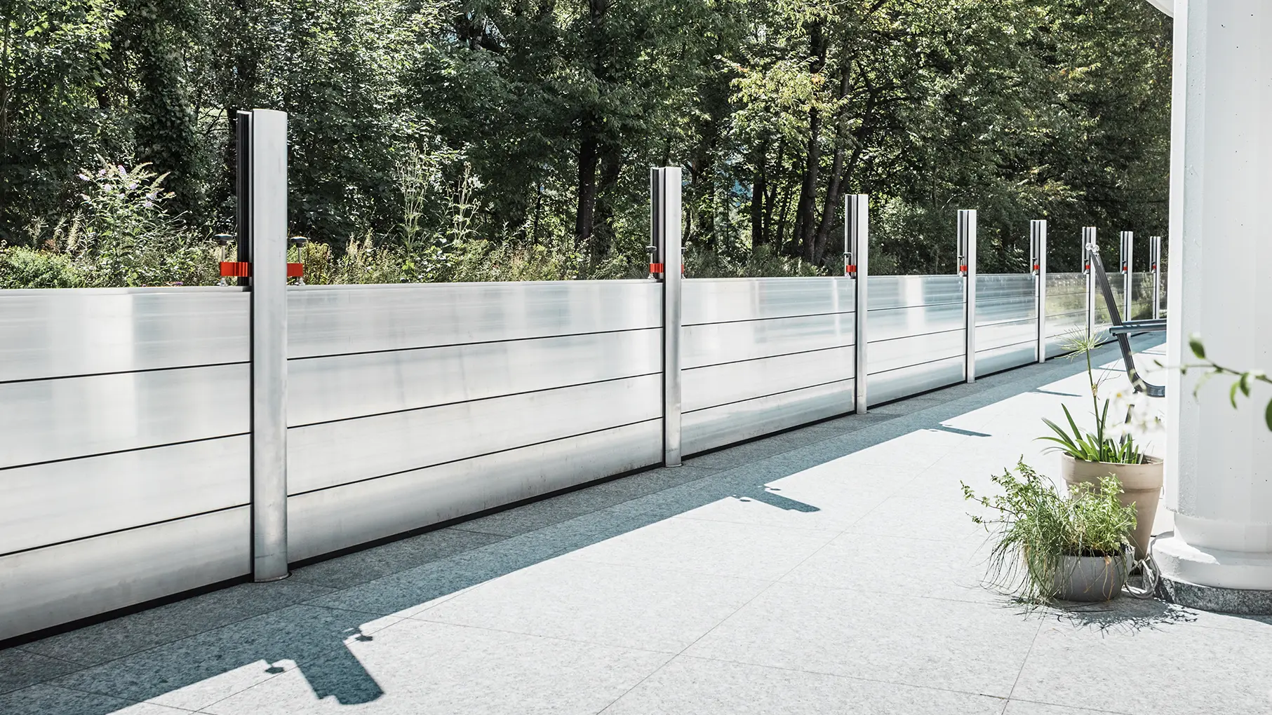 Flood protection from PREFA protects the site from flooding