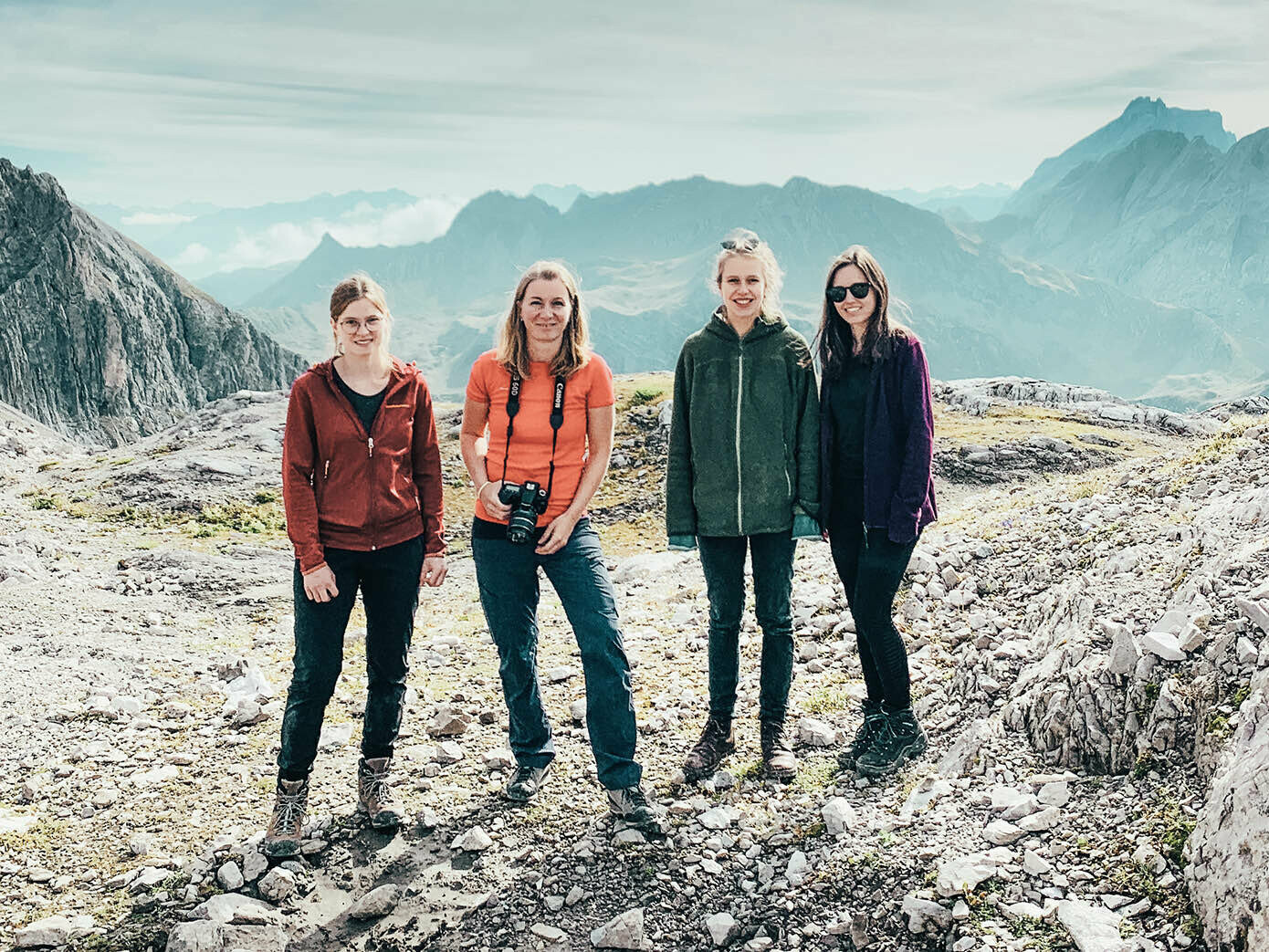 These group photos show 4 women of the project from the University of Liechtenstein.