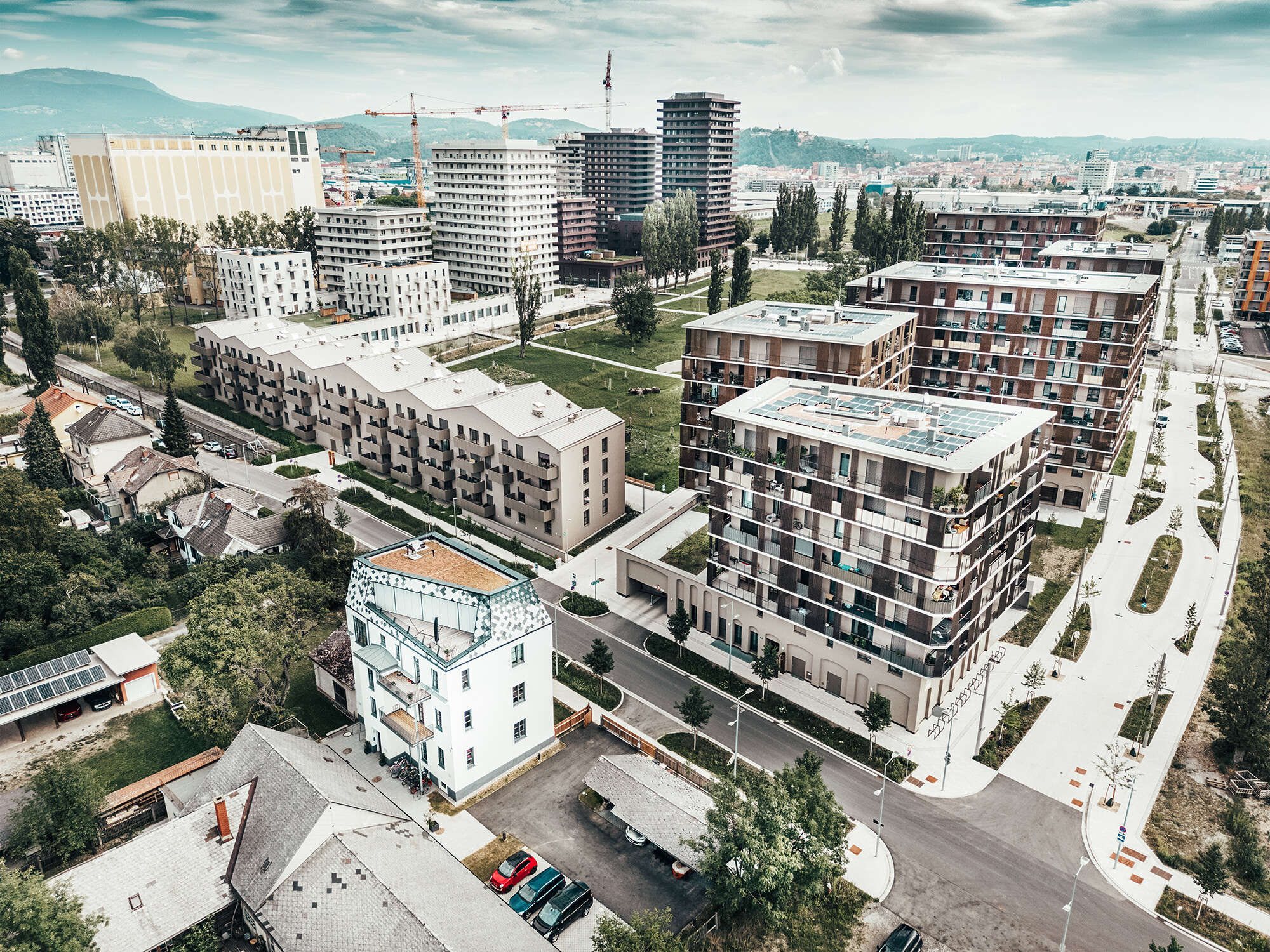 Overview of the Reininghaus quarter with all new buildings.