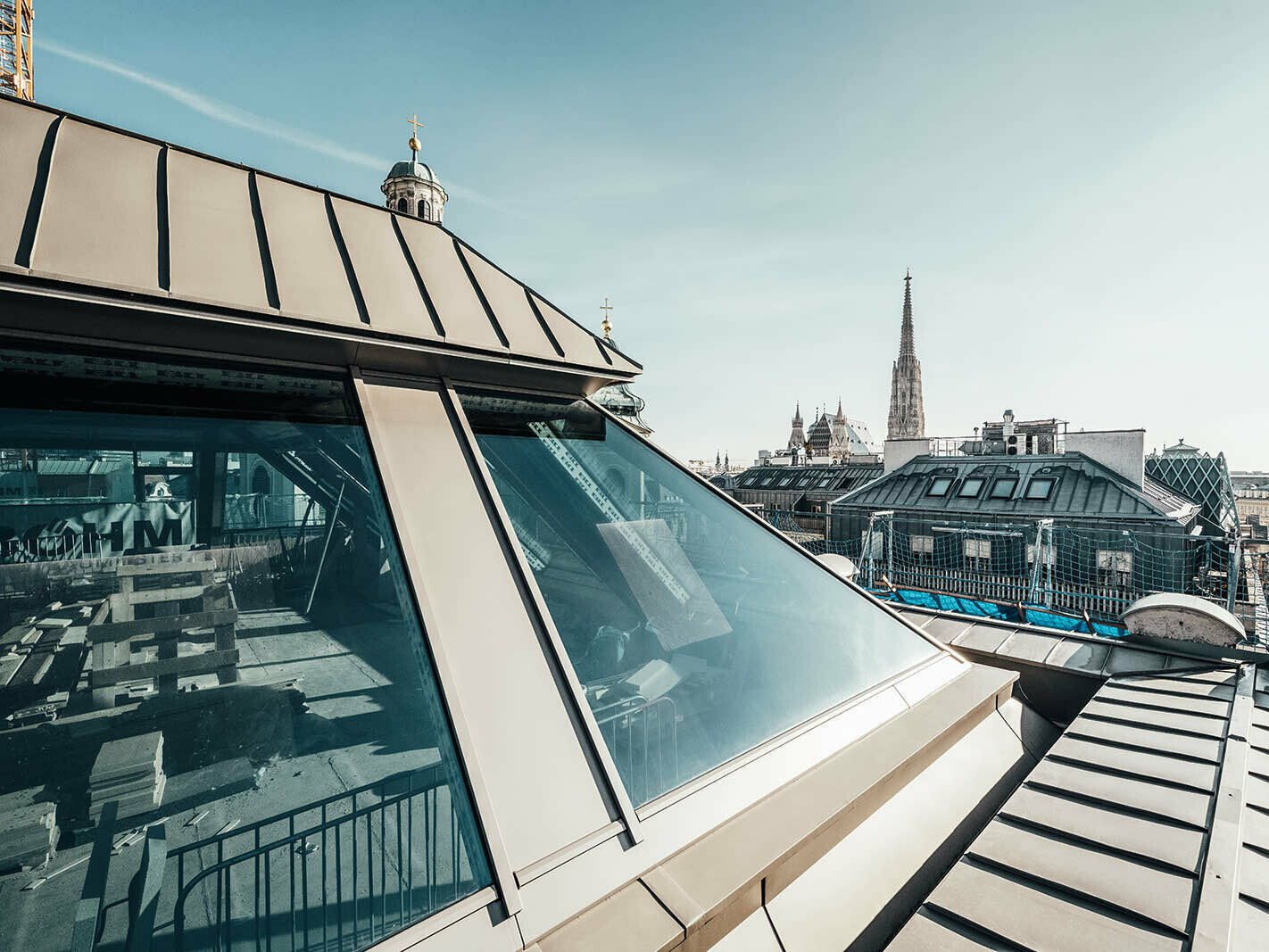 attic conversion, historic building complex, former main building of Erste Bank, inner-city Vienna, Graben