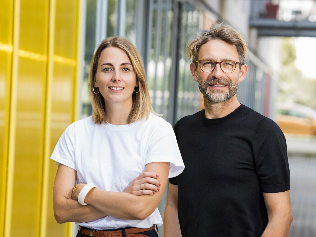 Portrait of architects Mathilde Poupart and Yannick Bohuon of Bohuon Bertic Architectes.