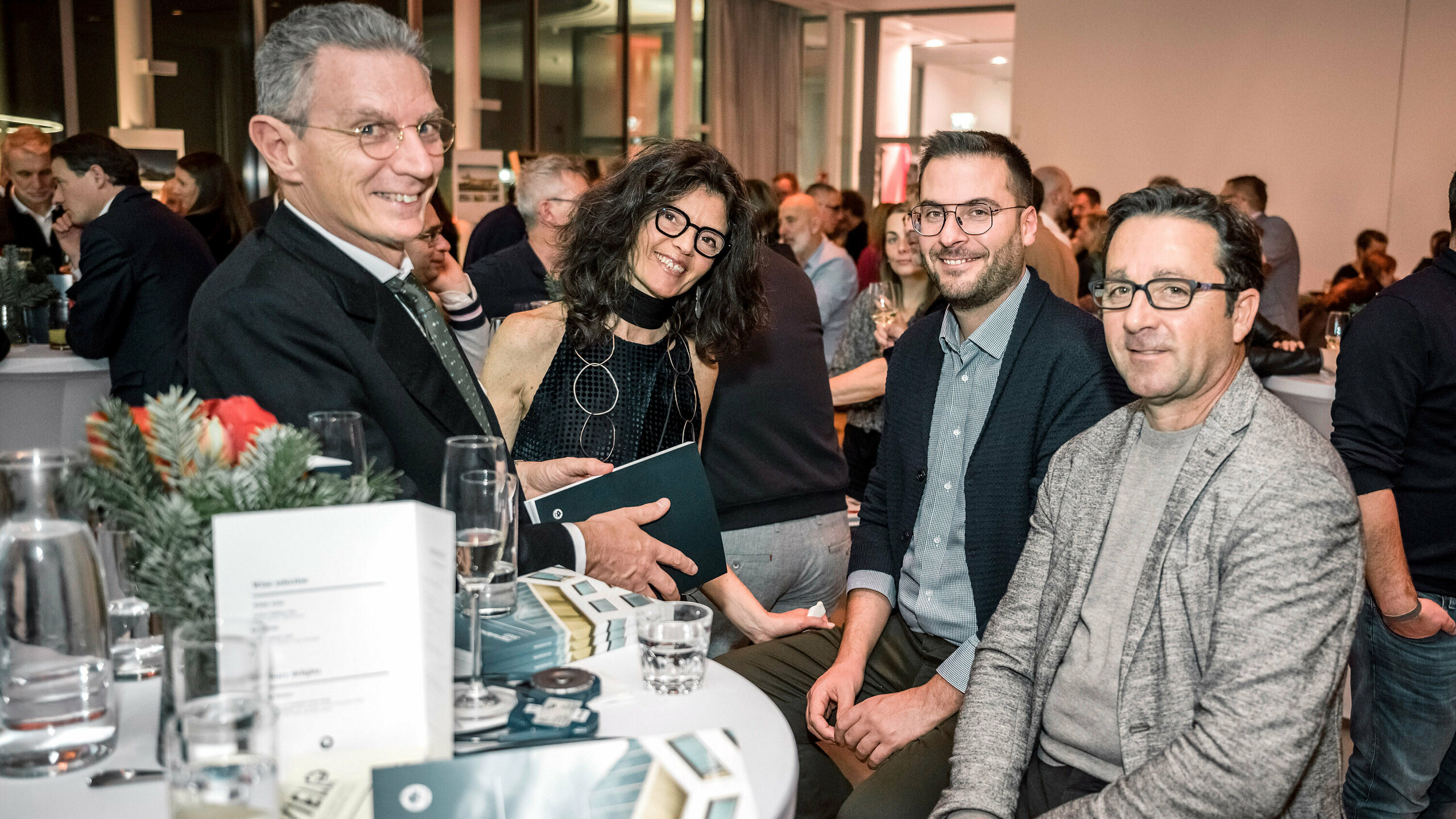 Architect Emilio Randazzo, Cinzia Favara Scacco, architect Vittorio Frontini, installer Piero Stanco.