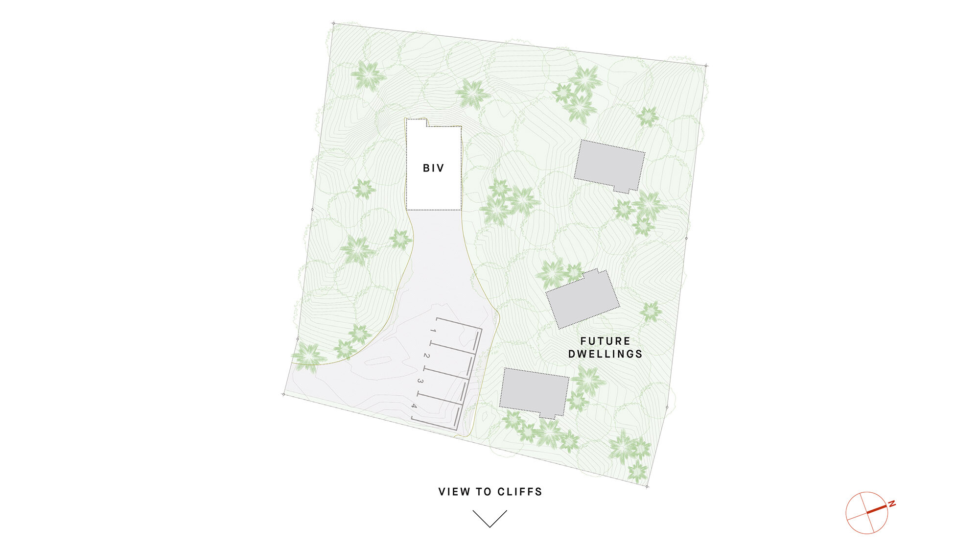 Plan showing the bivouac and the others that are planned.