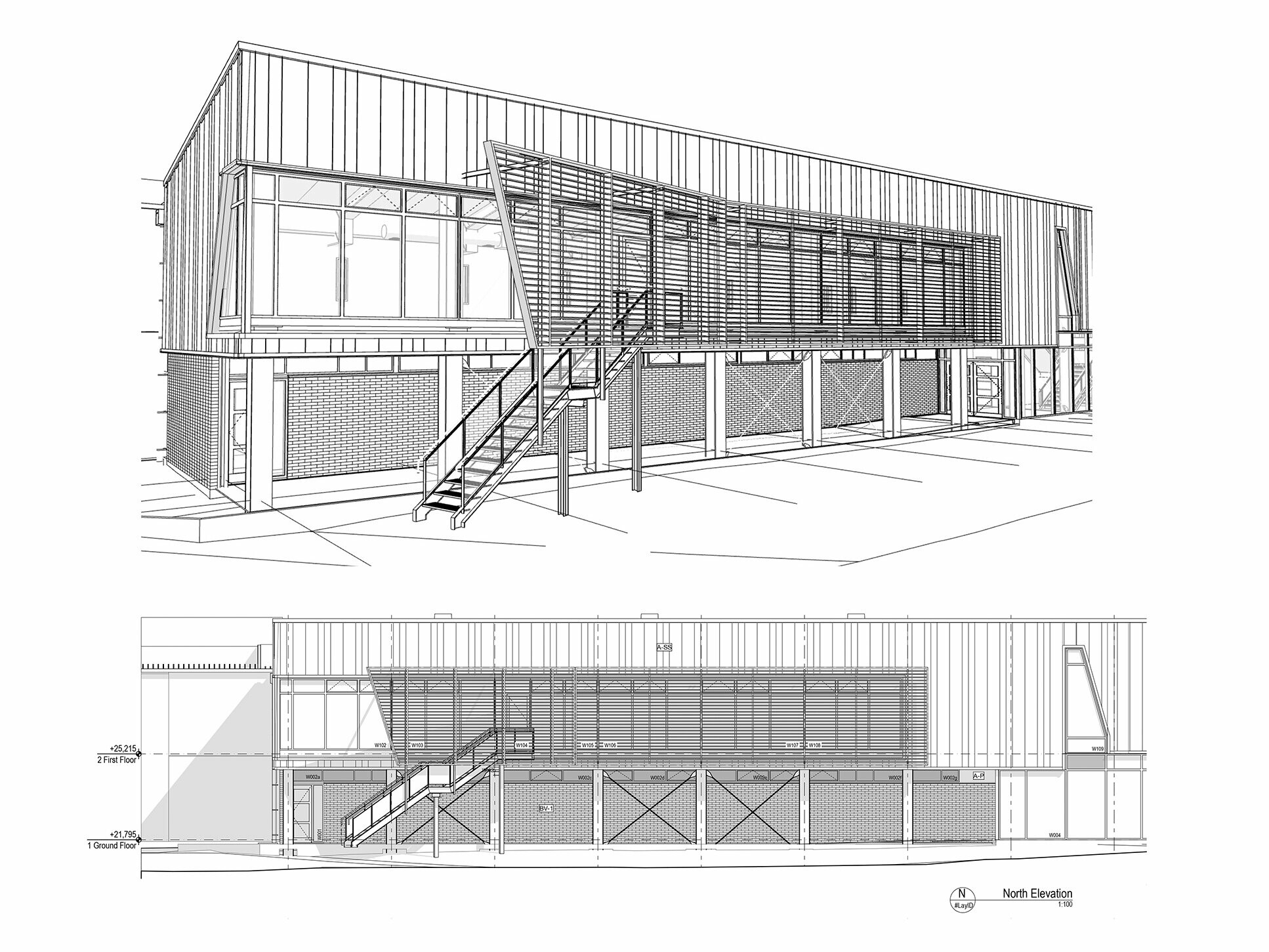 Plan of the fitness centre building.