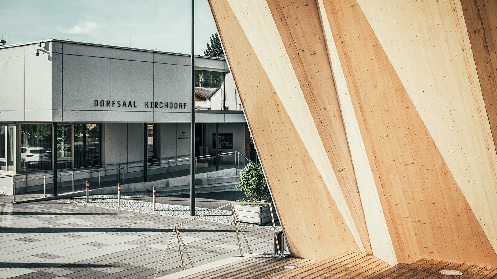 The strong wooden walls of the music pavilion.