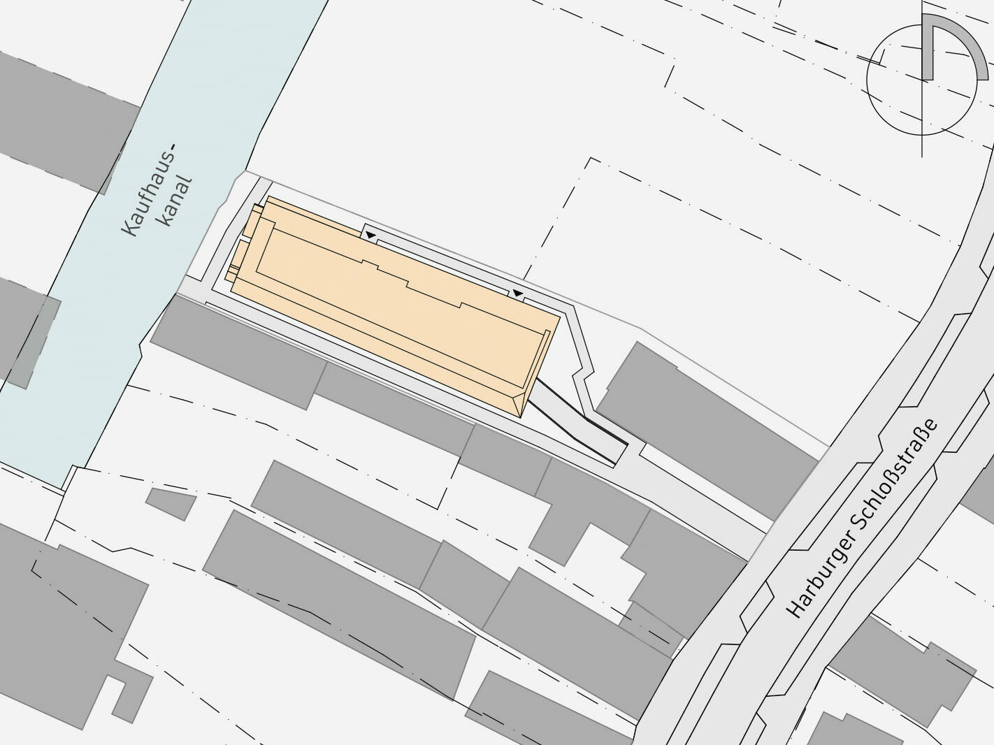 The site plan of the "White House" in the south of Hamburg.