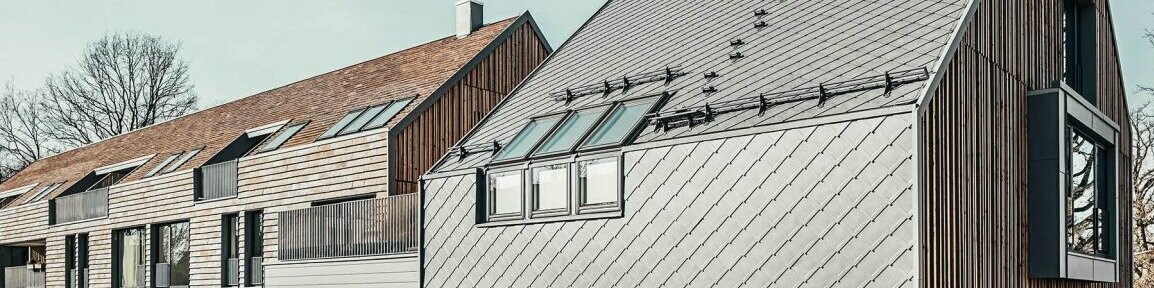 View of the Töllke House in Hamburg-Schnelsen with products from PREFA.