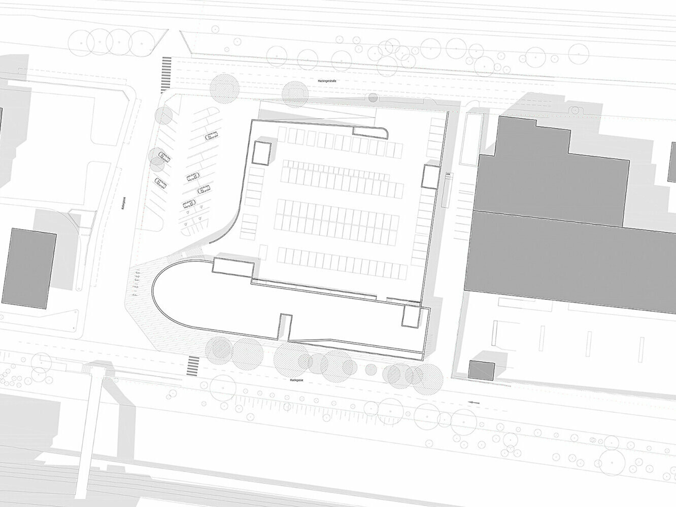 A sketch of the ÖAMTC building can be seen. The whole area is mapped.