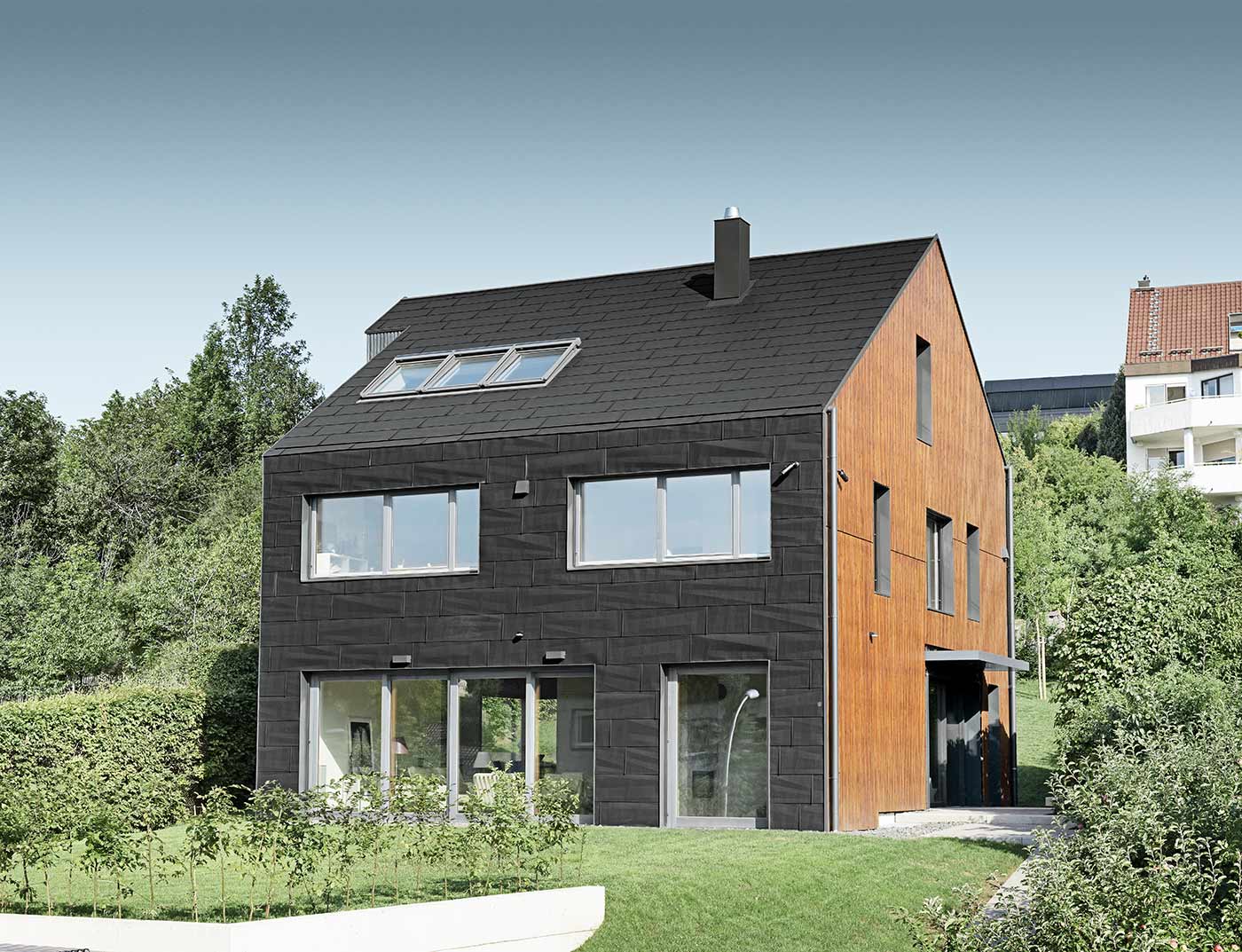 Reference buildings PREFA Façade systems FX.12 façade panel 03 P.10 black